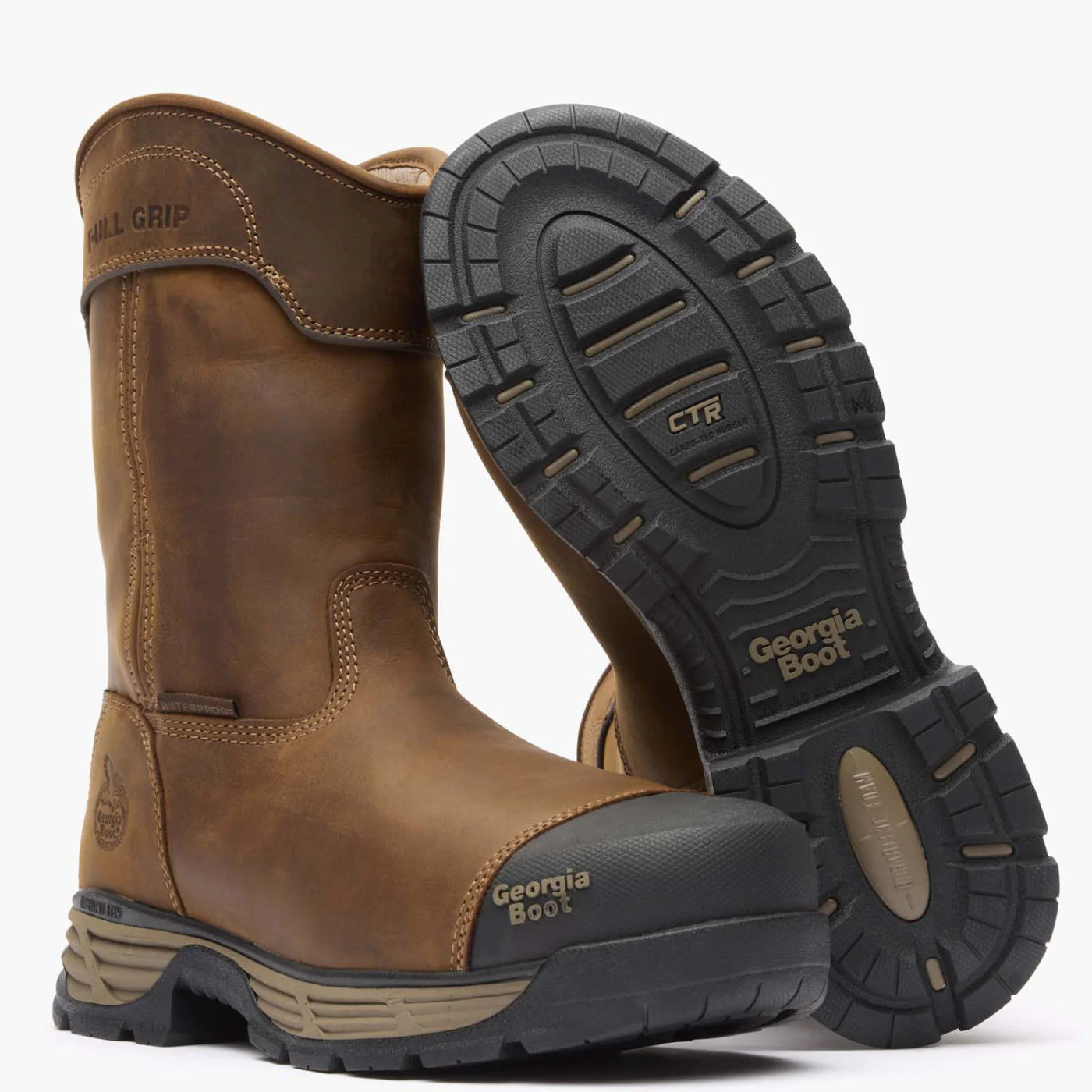 Georgia Boot Durablend Edge 10" Waterproof Alloy Toe Pull On Work Boot - Image 2