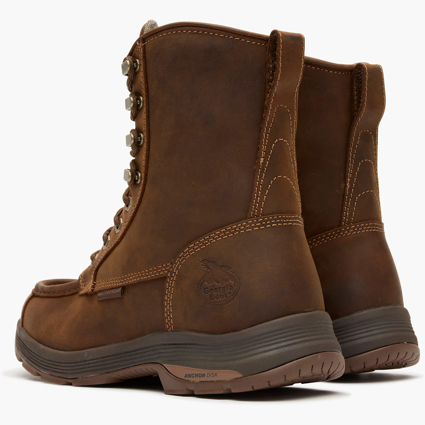 Georgia Boot Athens SuperLyte 8" Waterproof Side-Zip Moc Toe Work Boot - Image 6