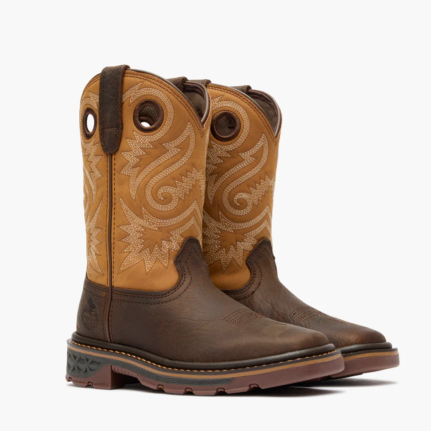 Georgia Boot Big Kid's Carbo-Tec FLX Pull-On Boot in Rust/Brown - Image 4